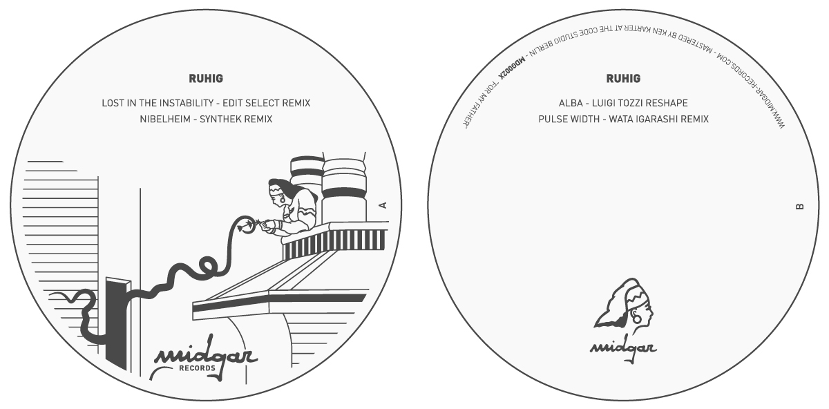 deep techno record Label berlin vinyl midgar logo vector inspiration passion type free font Display