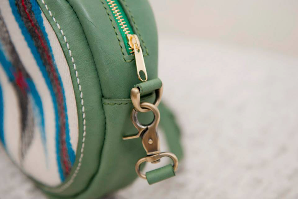leather navajo shoulderbag handmade Handstitching Ortegas blanket Shopping accessories bag