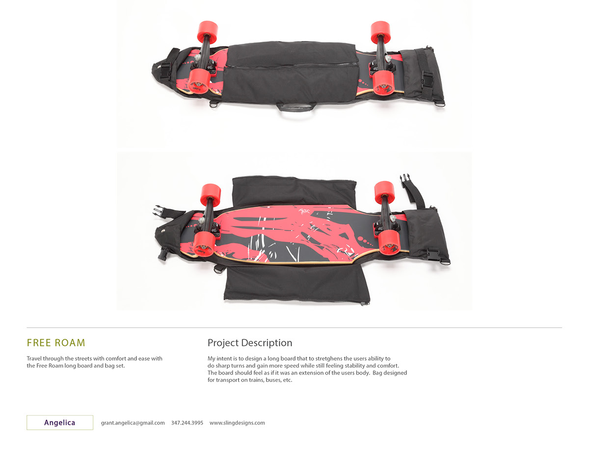 sports skateboards Longboards bags skate bag skateboard case Angelica Grant ANGELICA BAG DESIGN