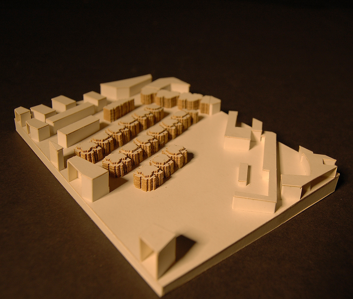 model architectural model ivory board card detail precedent scalpel