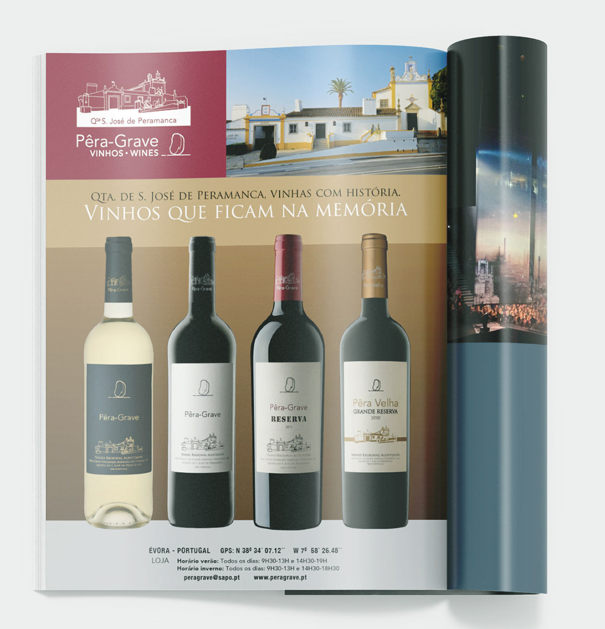 wine bottle brand identity Magazine Ad Évora Portugal