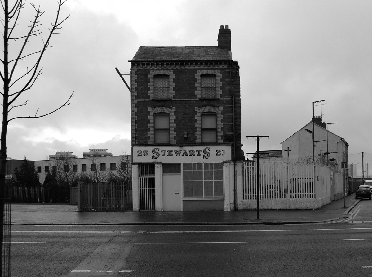 Belfast houses Changing Landscapes black&white photography