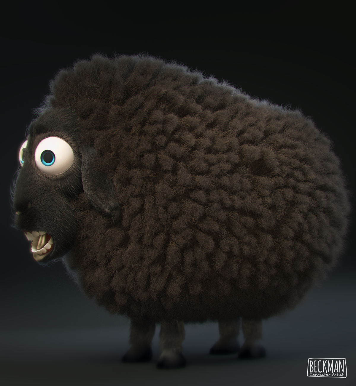 cartoon modeling ornatrix hair Fur CGI sheep characterdesign
