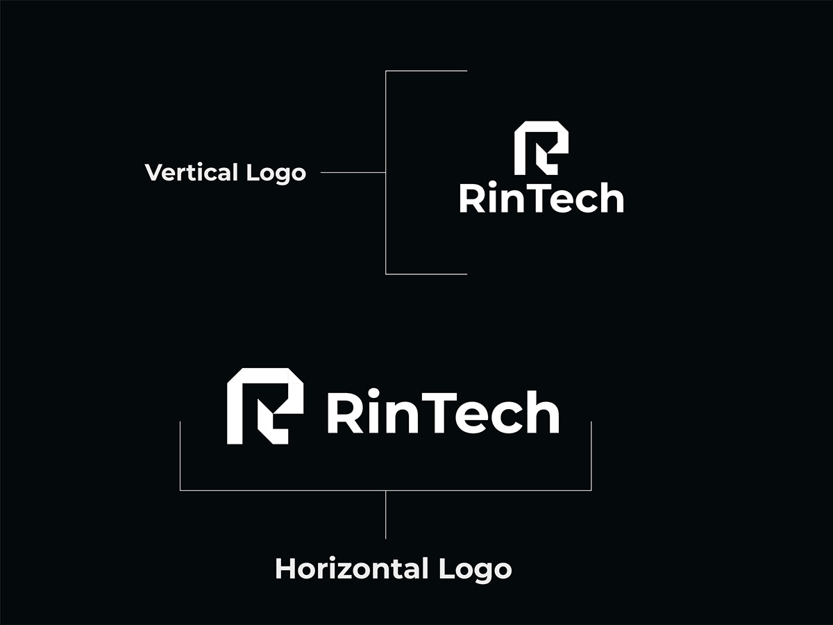 Logo Design branding  brand identity Technology Logo Tech logo Amena Akter Ankhi best logo logofolio R logo  grid logo