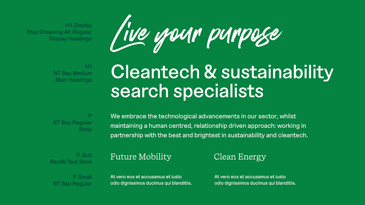 brand identity branding  cleantech green identity Nature typography  