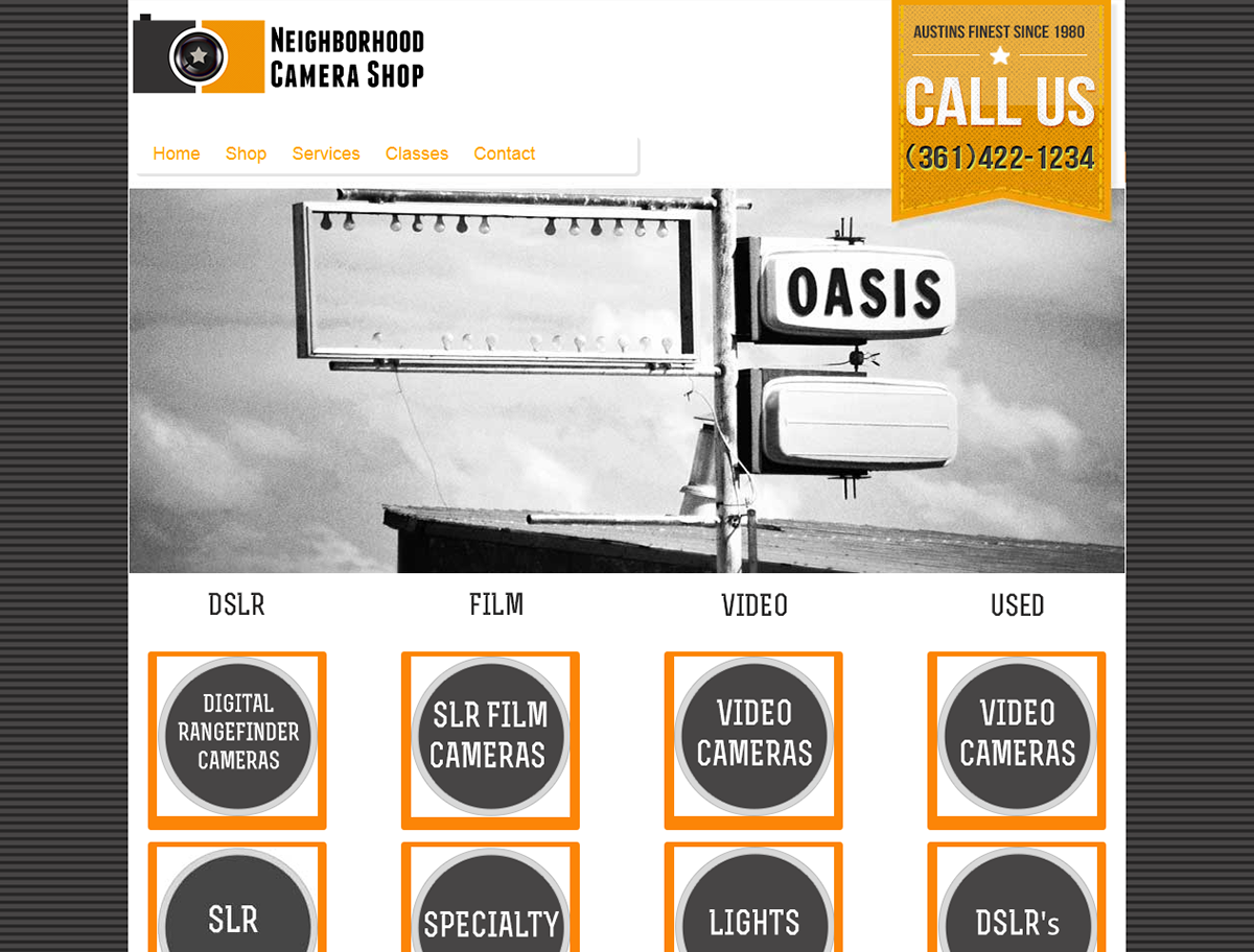 camerashop Ecommerce Small Business