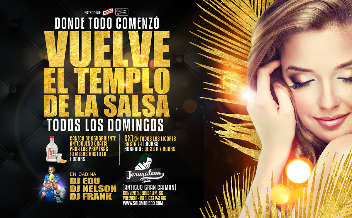 flyer nightclub poster latino salsa discoteca