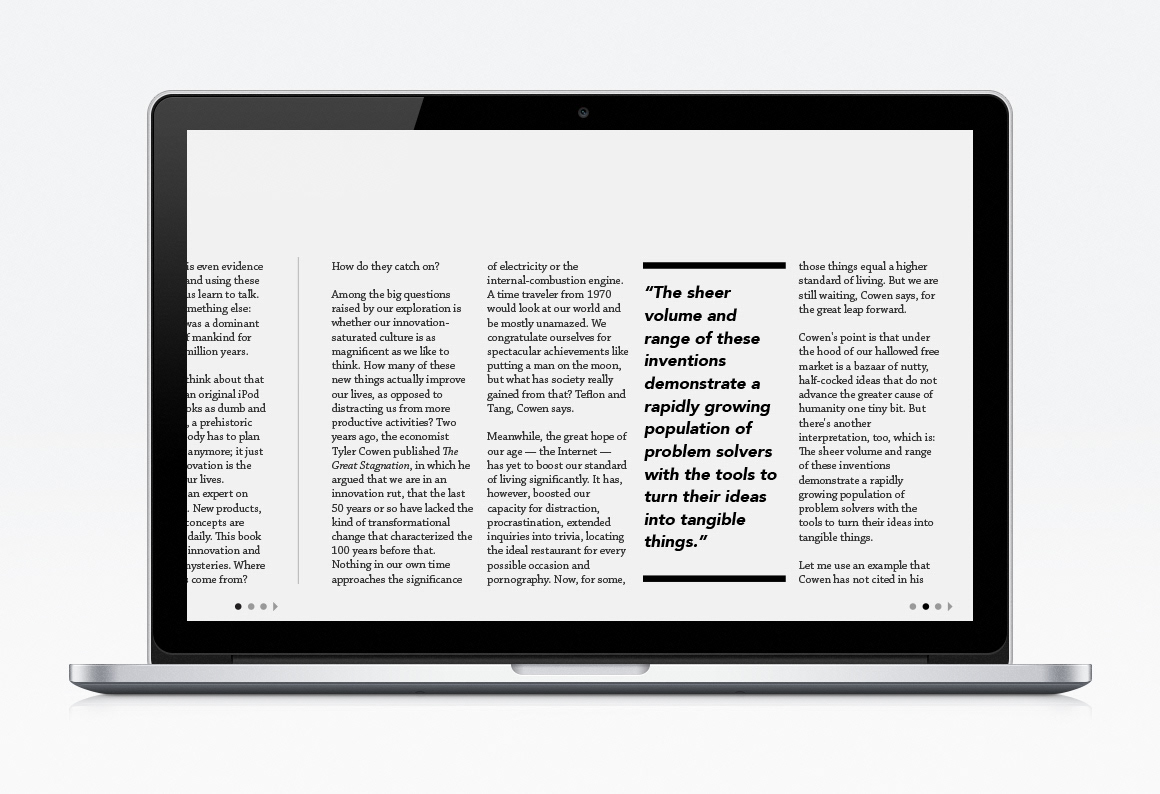 long-form typography grid Layout