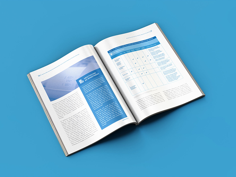 report digital presentation graphic design  diagramming Layout healthcare digital book image treatment University
