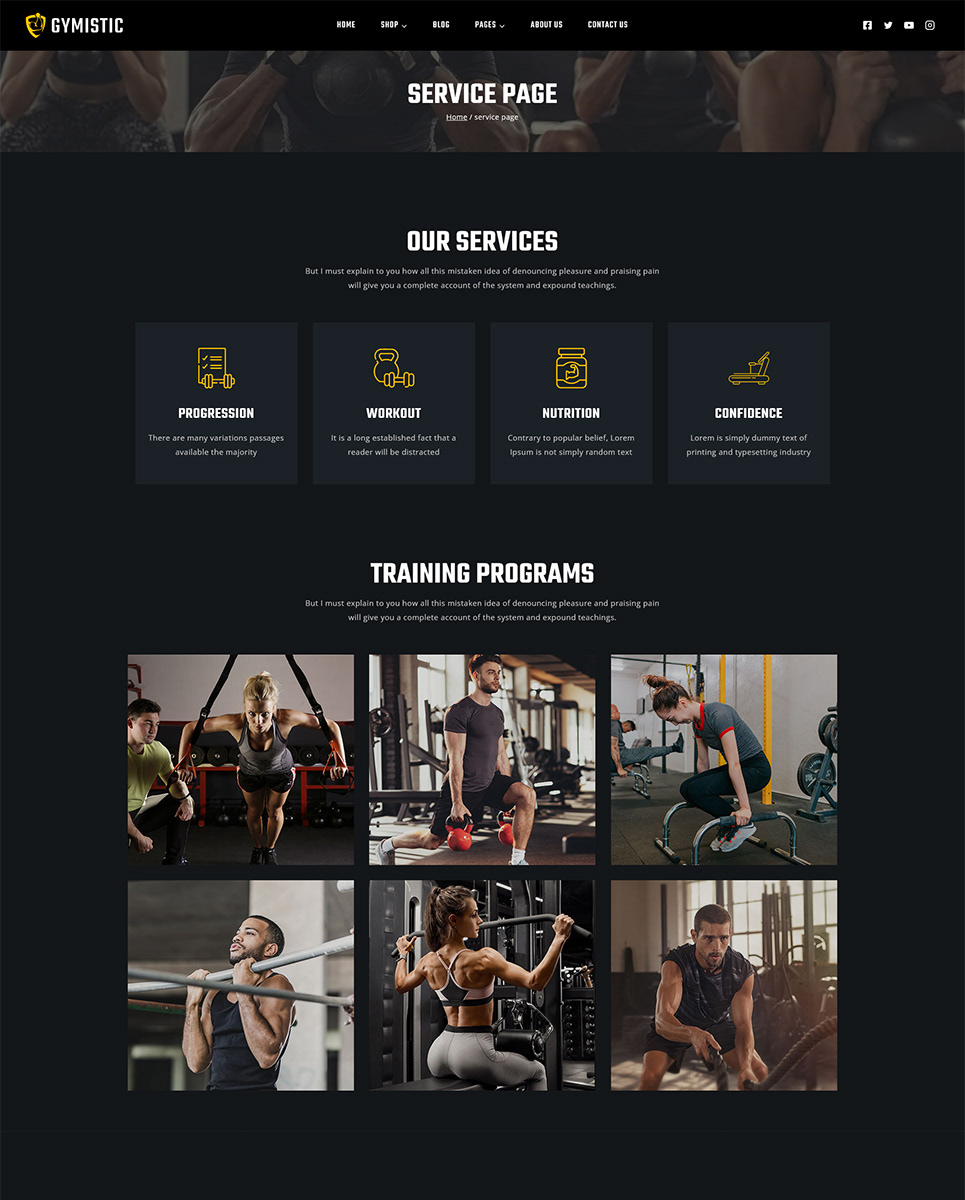 gym fitness elementor wordpress theme gym website fitness website BodyBuilding store sports webiste theme