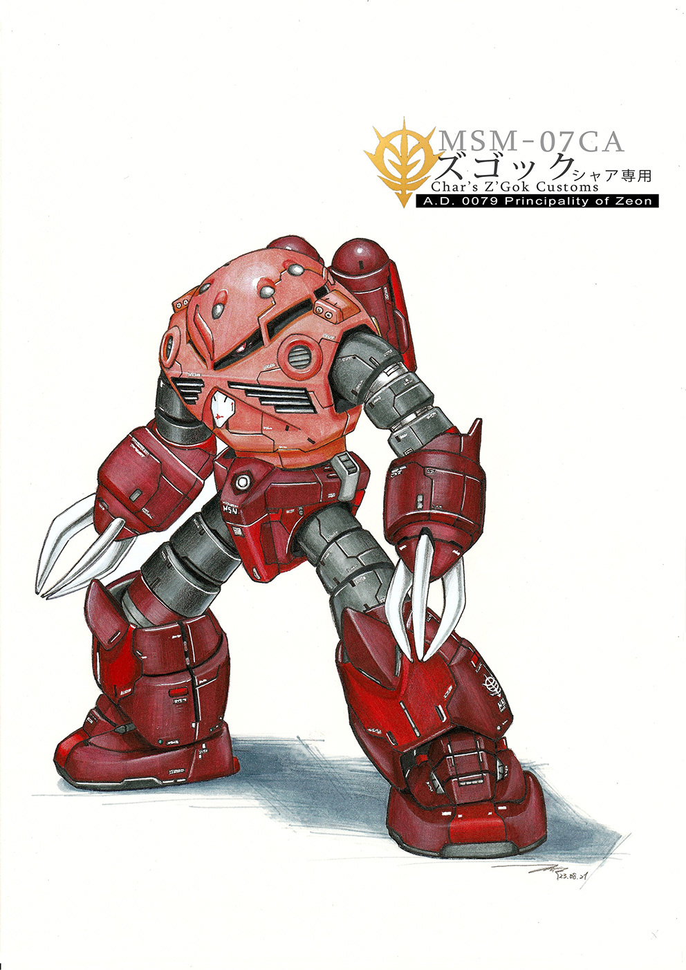 anime anime art artwork design Drawing  fanart Gundam ILLUSTRATION  Marker mecha