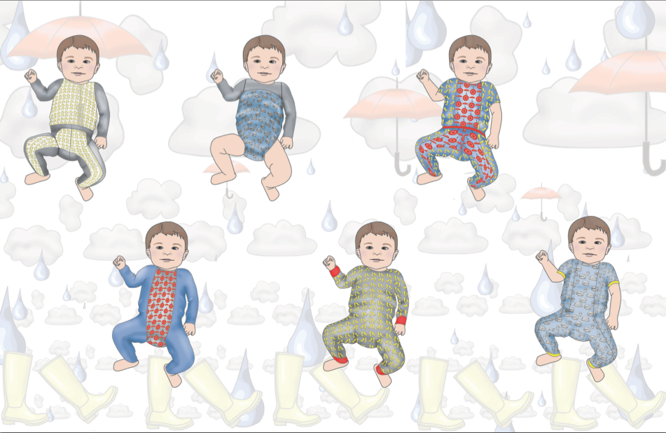 Childrenswear children rain prints cad infants pajamas baby Clothing babyclothing cute Tiny itsrainingitspouring