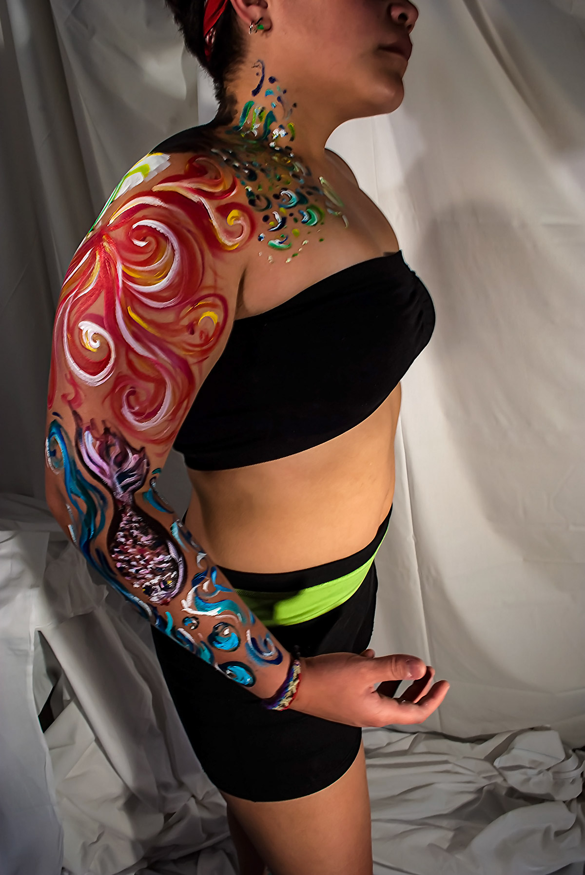 Human Body canvas body painting