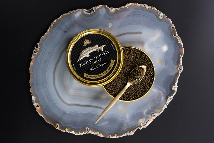 caviar brand Retro Packaging alkohol engraving