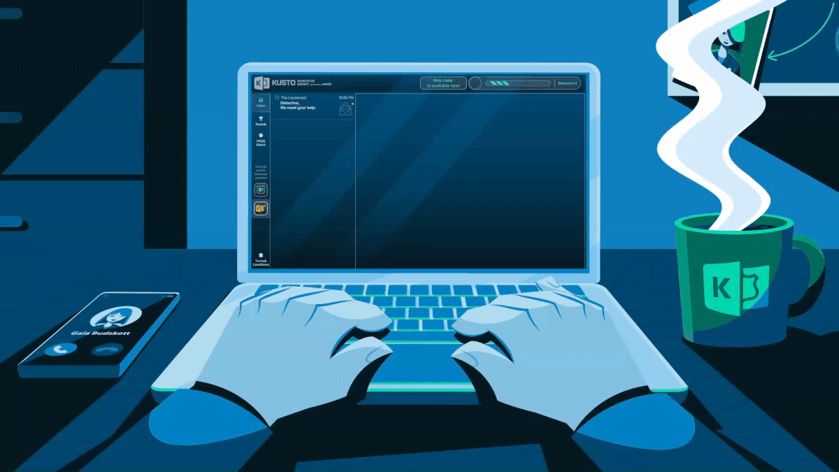 Motion graphics animation of an email screen computer interface for a research campaign.