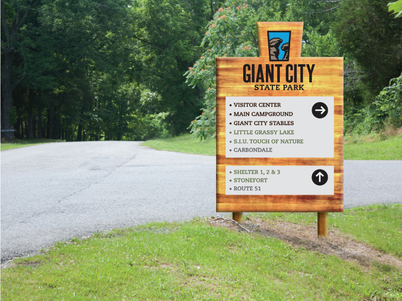 wayfinding environmental graphics outdoors Nature Giant City Southern Illinois hiking camping