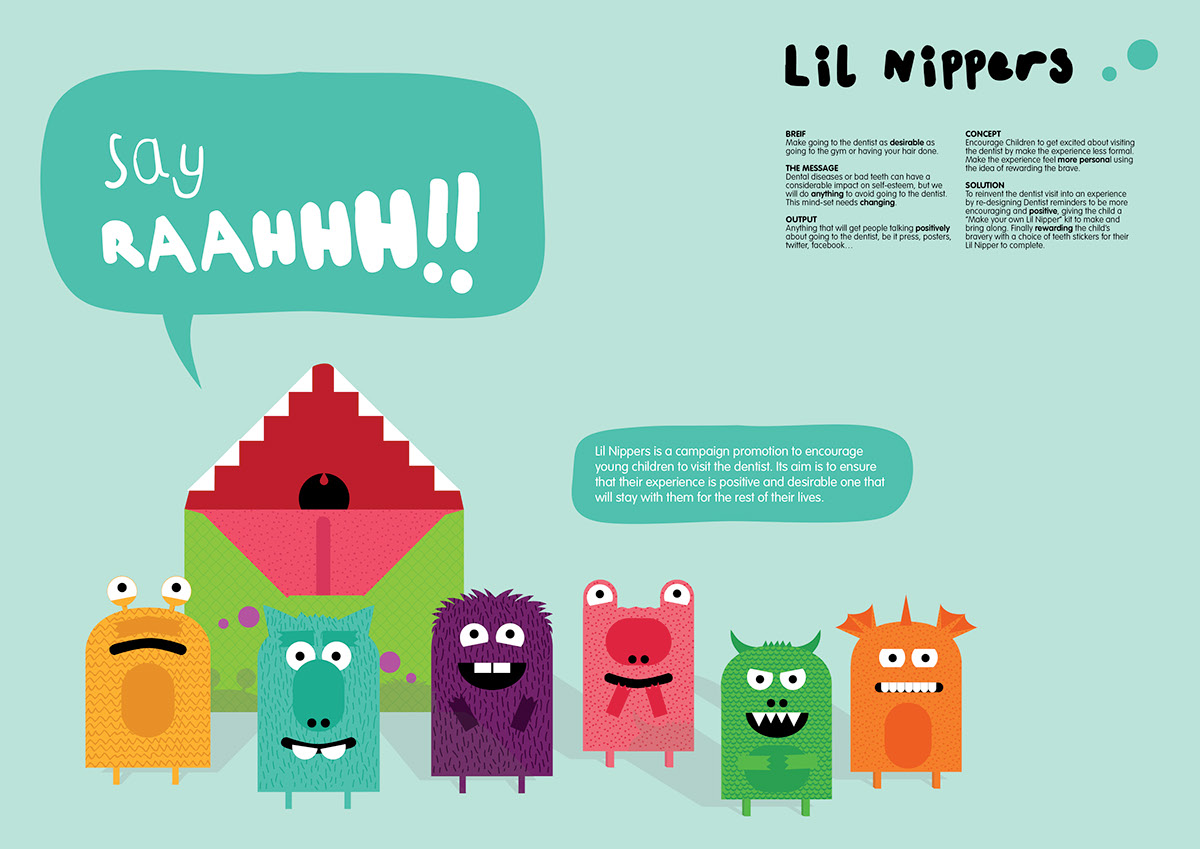 Lil Nippers little lil nippers teeth tooth dentist Customise characters nhs Health toys monster monsters children