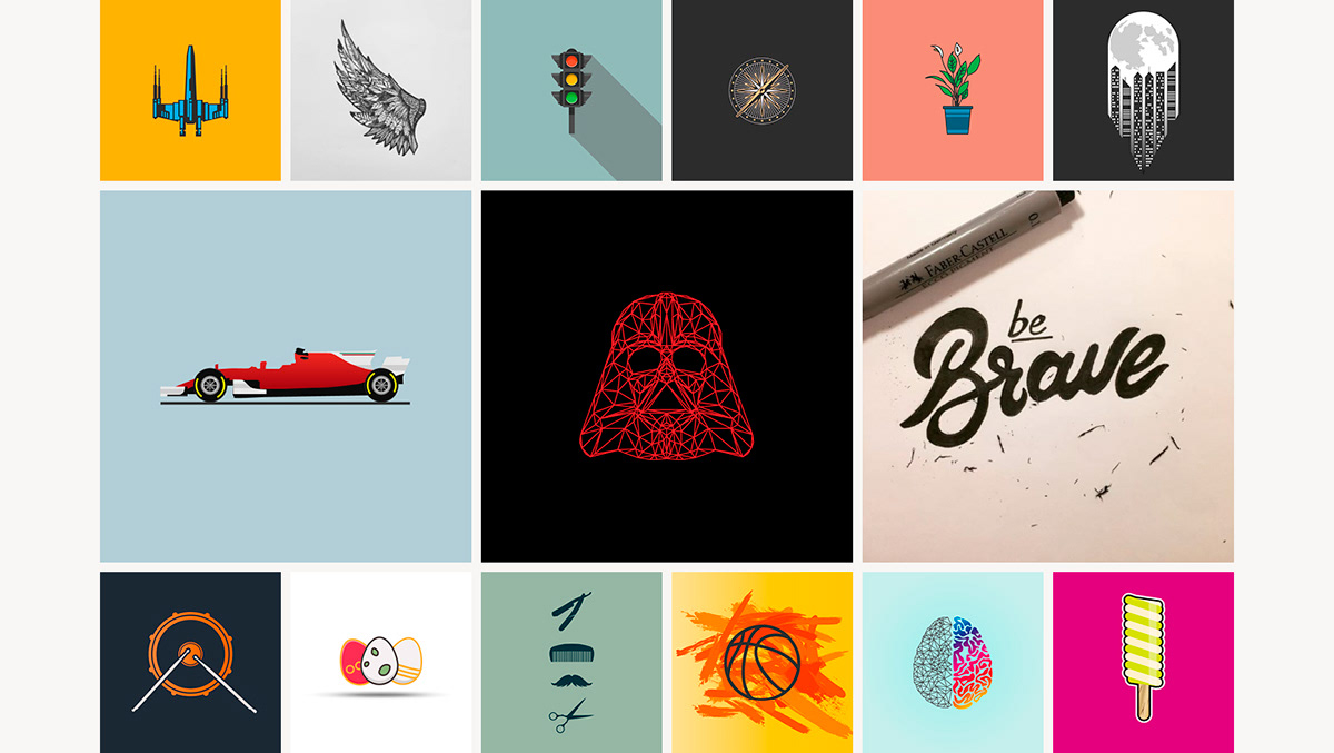 365 Days design graphic design  Illustation icons instagram Project
