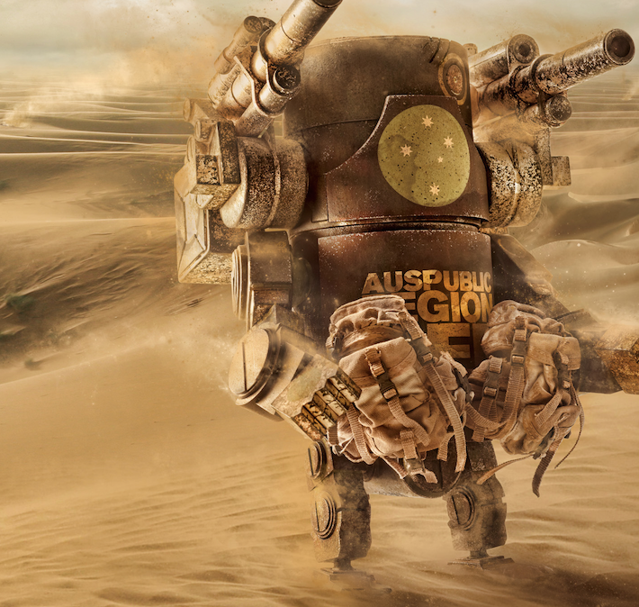 robot future desert Hot metal War