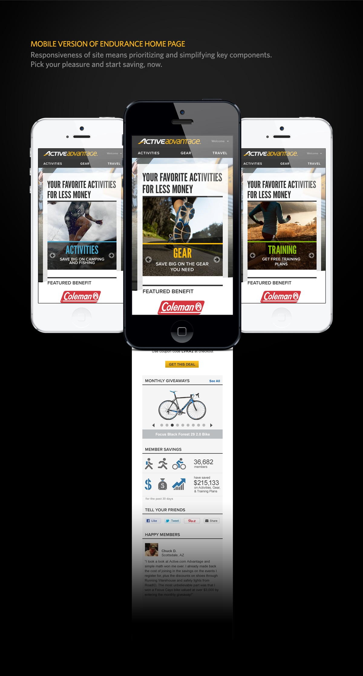 Endurance site Outdoors site Webdesign Active camping fishing hiking canoeing branding 