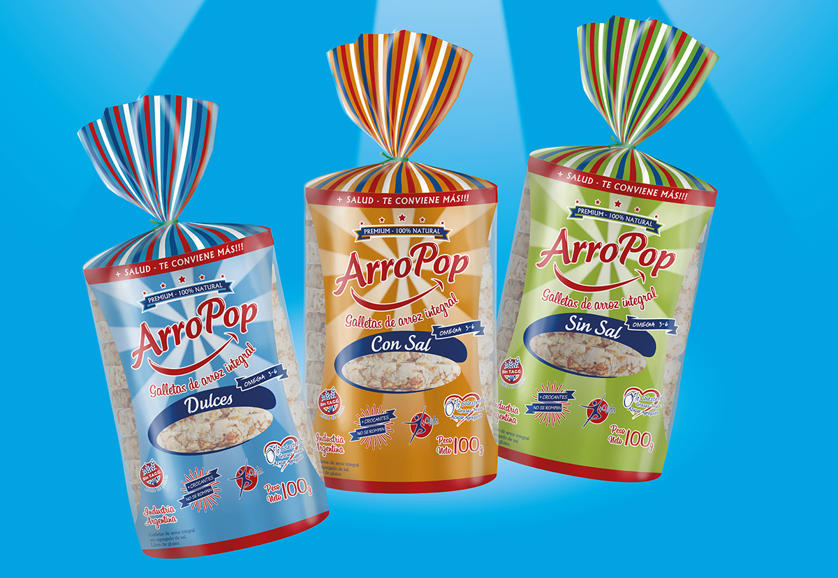 Arroz Integral comida diseño gráfico Food  Galletas de arroz identity marca marketing   Packaging saludable