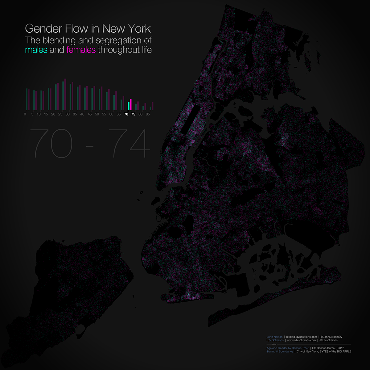census Gender map Geography cartography New York age demographics