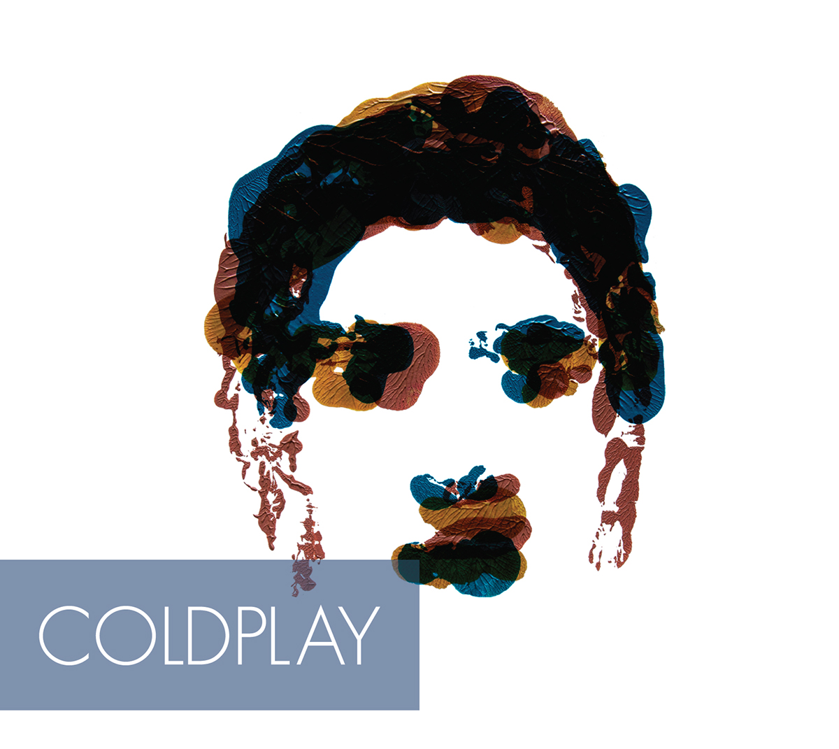 Coldplay cd illustration cd cover don't panic Square One Best of Album acrylic paint edited painting Album design booklet design Lyrics