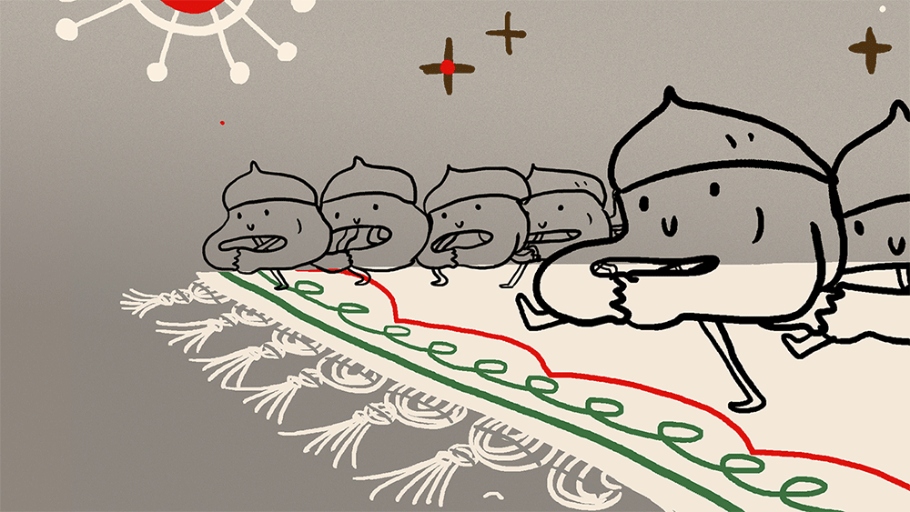Christmas liput card dumplings uszka design animation  merry charackter drawn