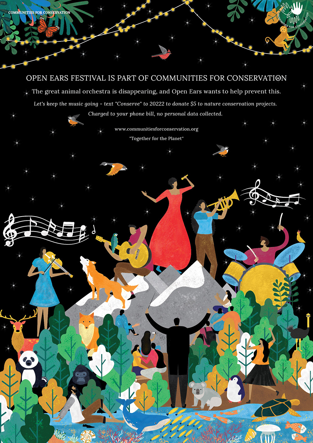 climate change community conservation earth environment ILLUSTRATION  poster