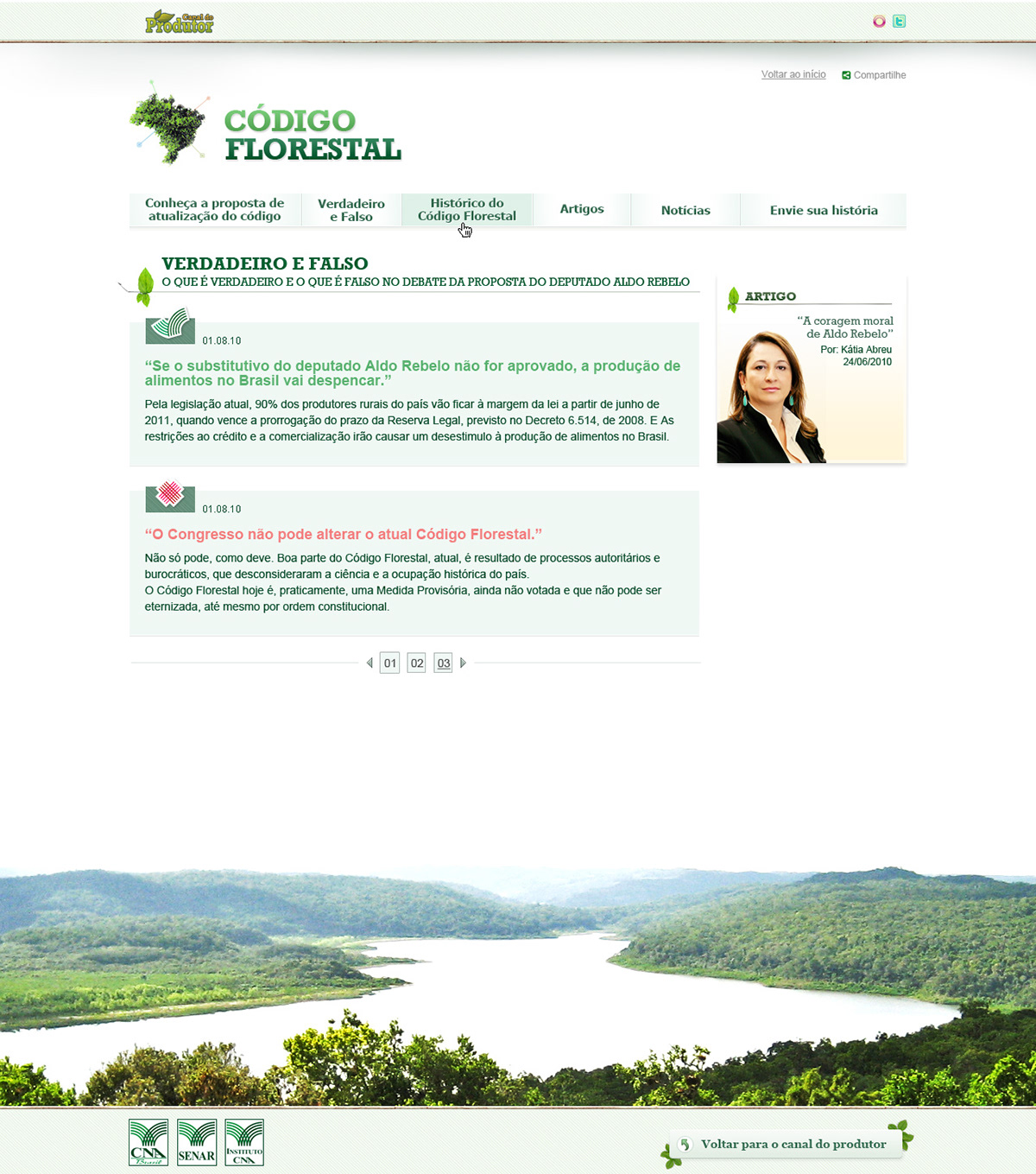 cna código florestal Brasil desmatamento preservação Meio Ambiente agricultura pecuária