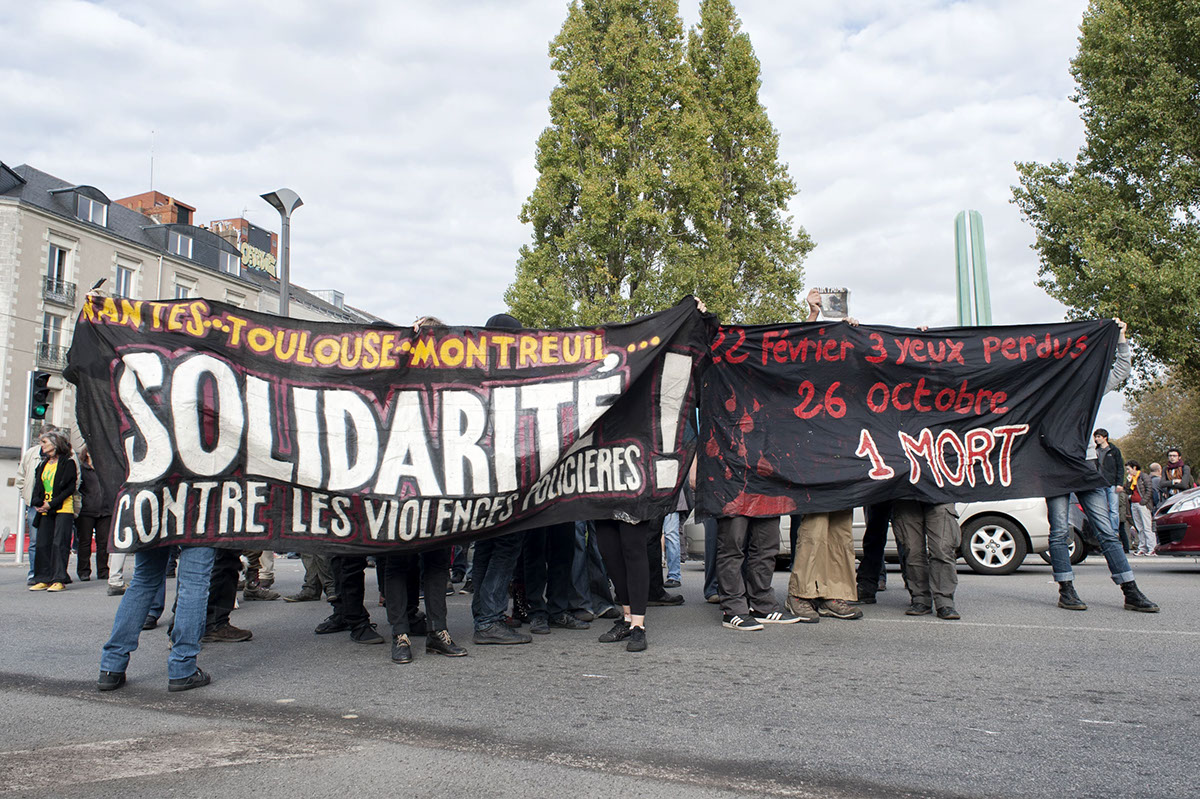 Nantes police violence portest march reportage france KforC