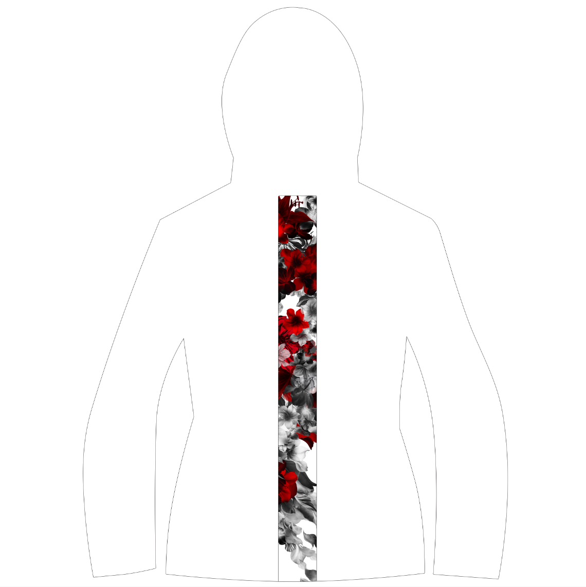 Fashion  ILLUSTRATION  digitalart flower textile Winter sports ski ware inkjet print cheery blosoms Red&Black