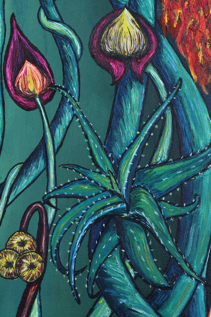 Adobe Portfolio oil oleo pintura mujer Flores painting   ILLUSTRATION  Flowers woman