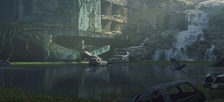 concept art environment ILLUSTRATION  Post Apocalyptic The Last of Us