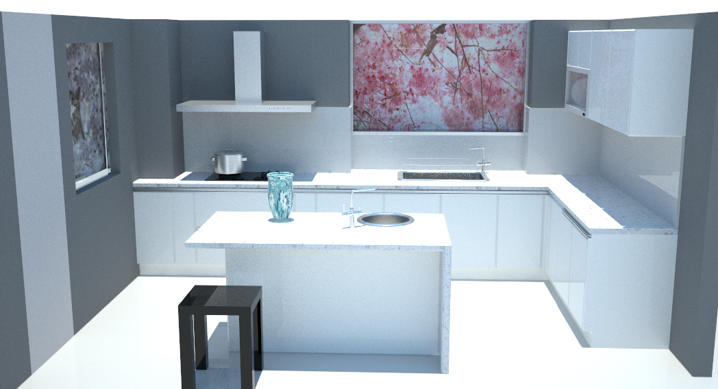 3D vray Rhino kitchen kitchendesign