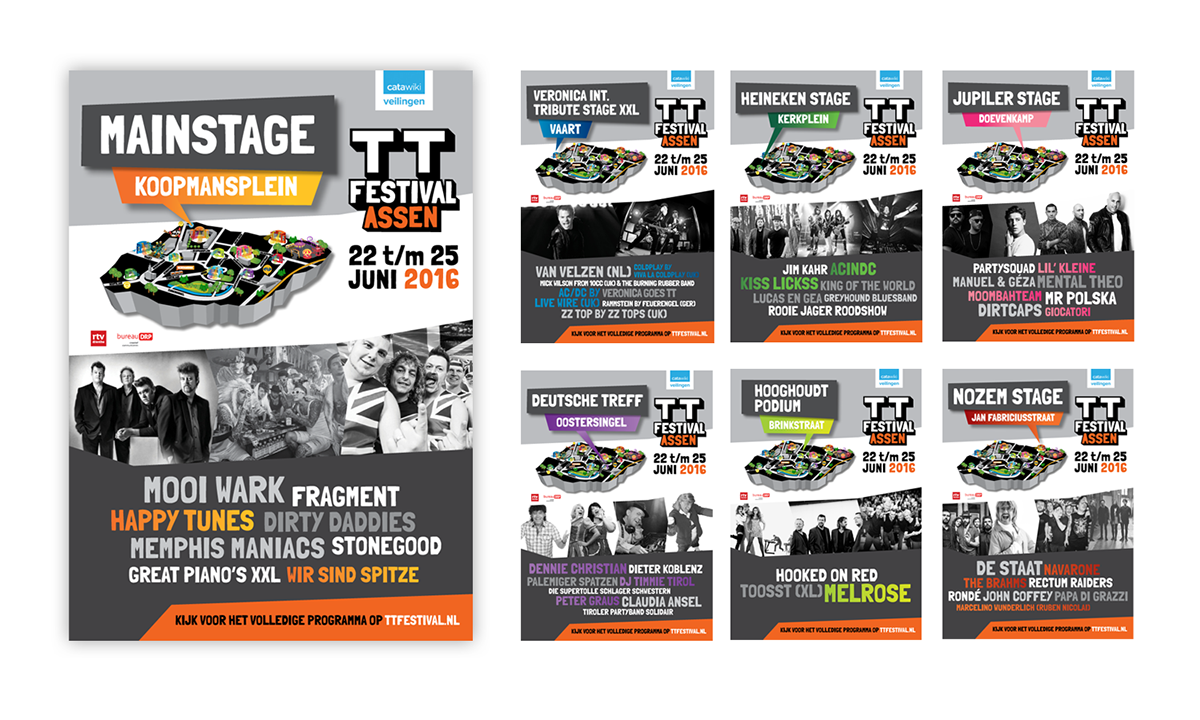 timetable festival artists leaflet flyer TT Festival