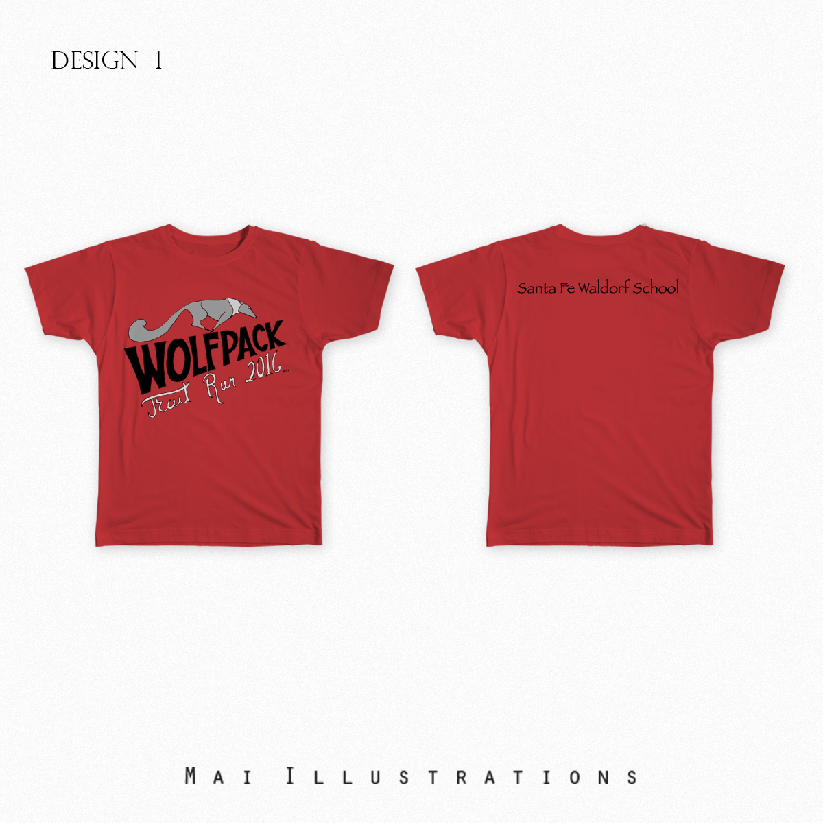T-Shirt Design adobe illustrator wip wolves Marathon athletics sports team uniform Waldorf Schools