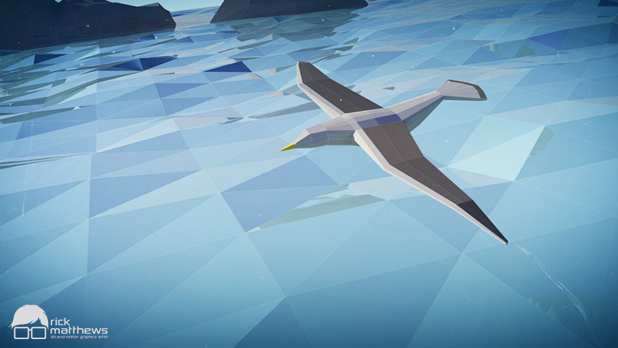 LOW poly 2D 3D Maya sea Ocean animations brand