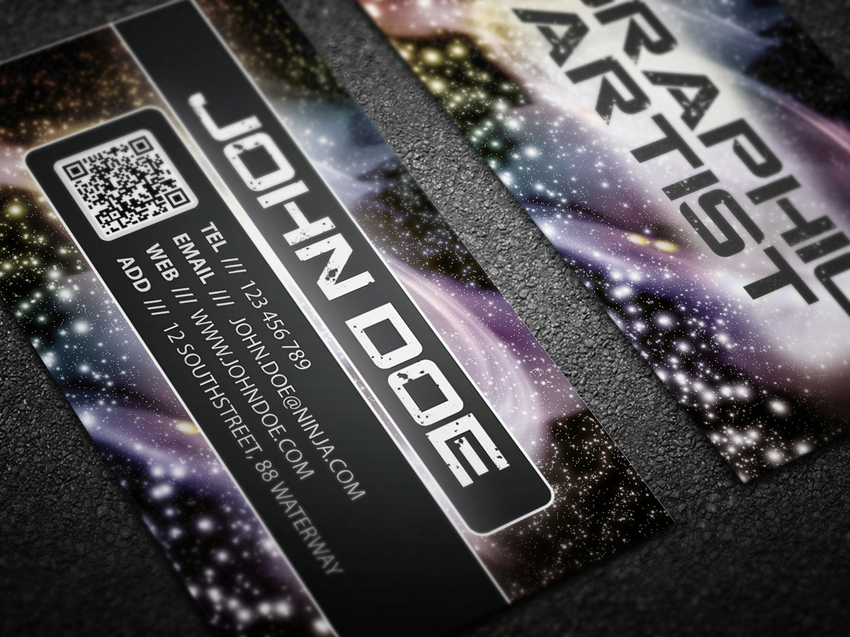 attractive bright business card colorful Colourful  cosmic effects galactic galaxy photoshop planet Space  special