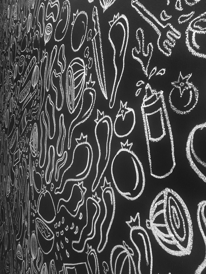 chalk  baguette Mural wall