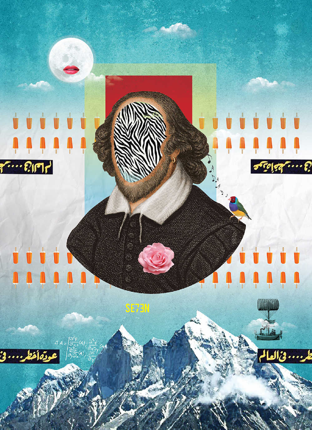 shakespeare collage arte bird art icecream pop surrealism surrealism collage art Digital Collage