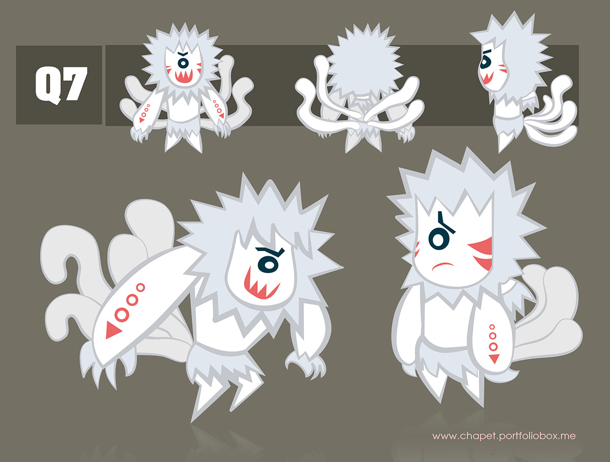 cartooncharacter cartoon Character characterdesign vectorart vector monster yeti alien snow sketch Silhouette