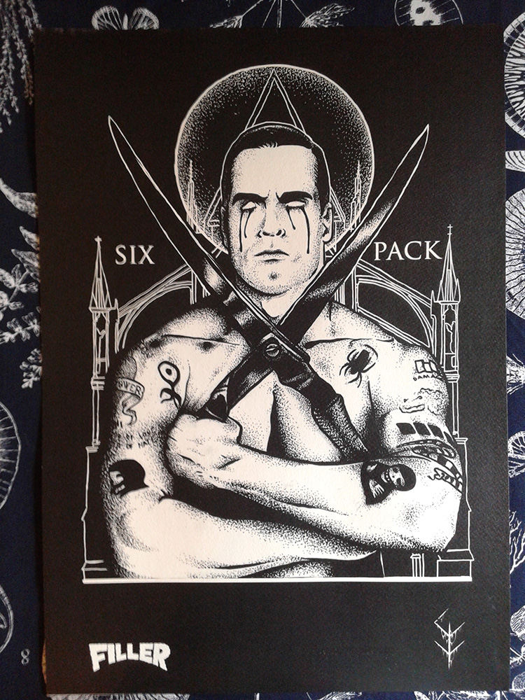 art artwork design PosterArt fanart henryrollins blackflag punk Filler repubblicaxl Blackmetal sixpack