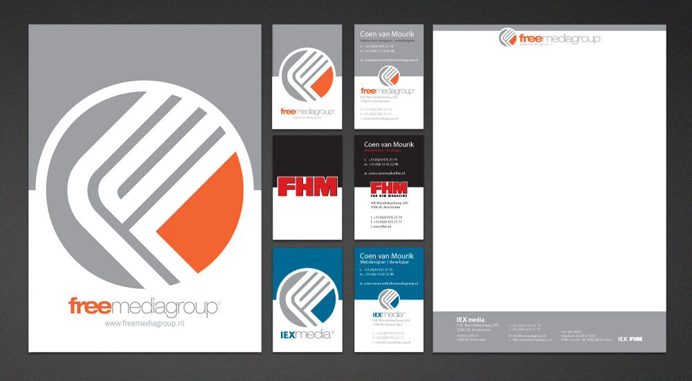Business Cards paper Corporate Identity letters