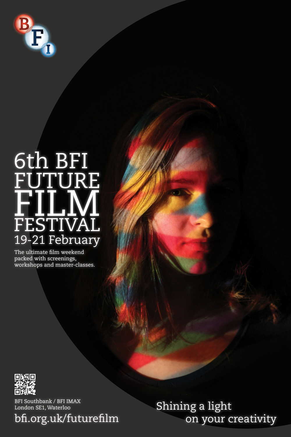 BFI FFF future film festival film poster faces light pattern