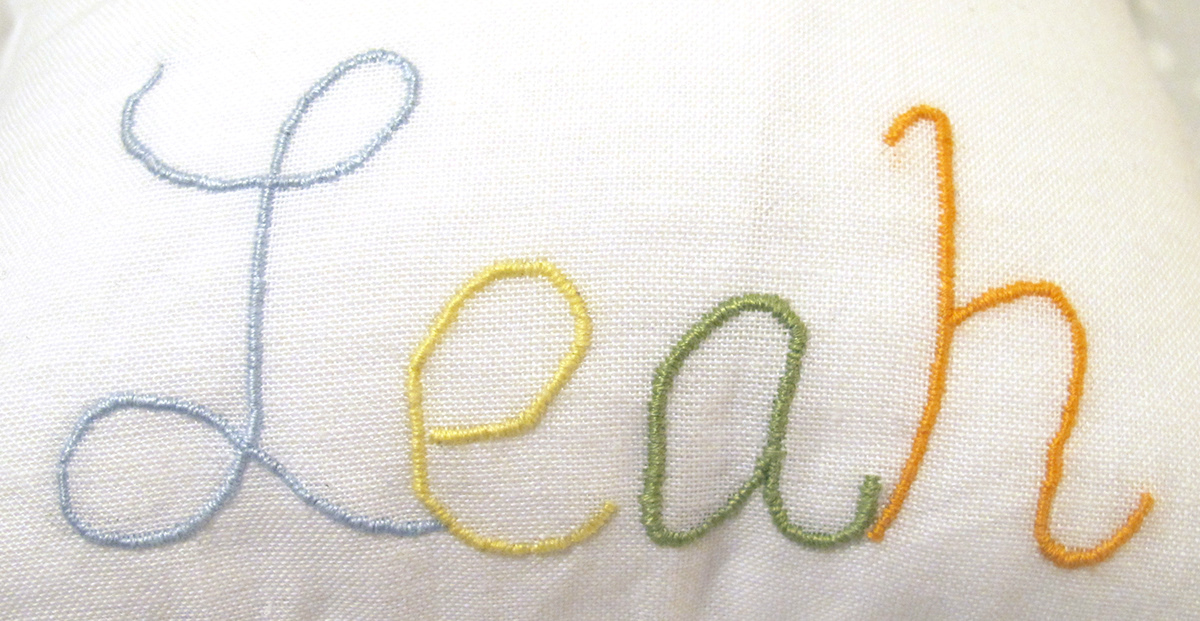 Embroidery baby pillow hand embroidery keepsake