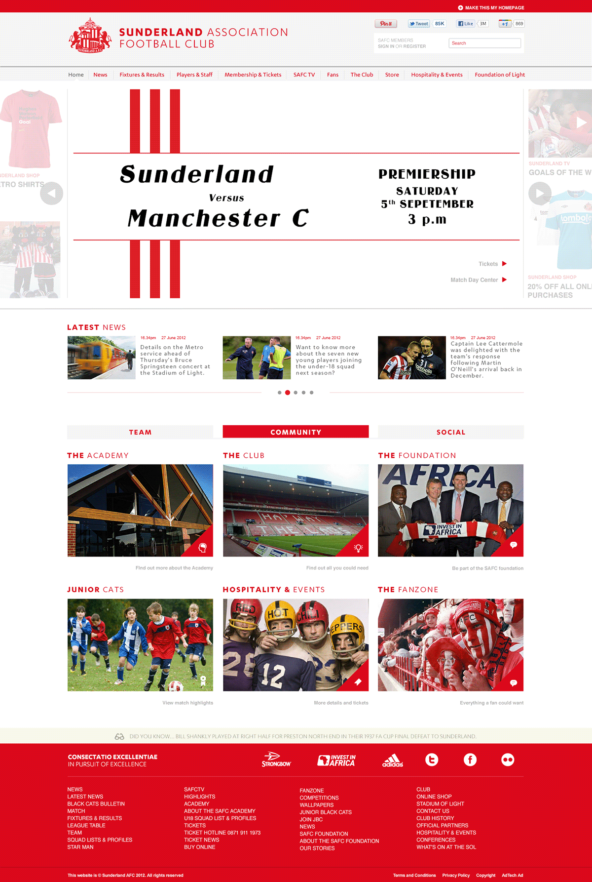 football  responsive sunderland  sunderland afc Website soccer Premier League
