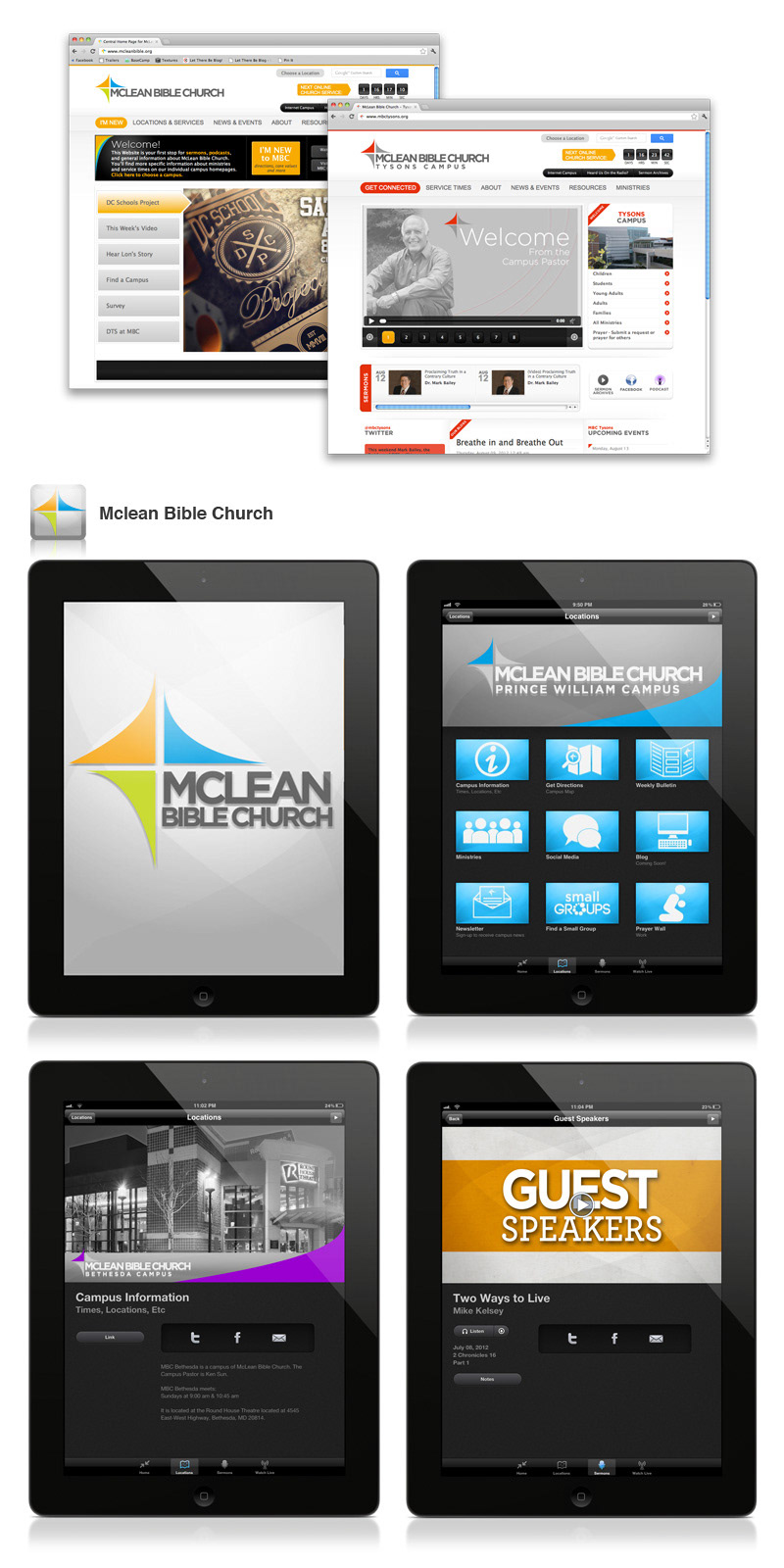 mbc mclean bible church app logo sub-logos campus washington dc metro iPad