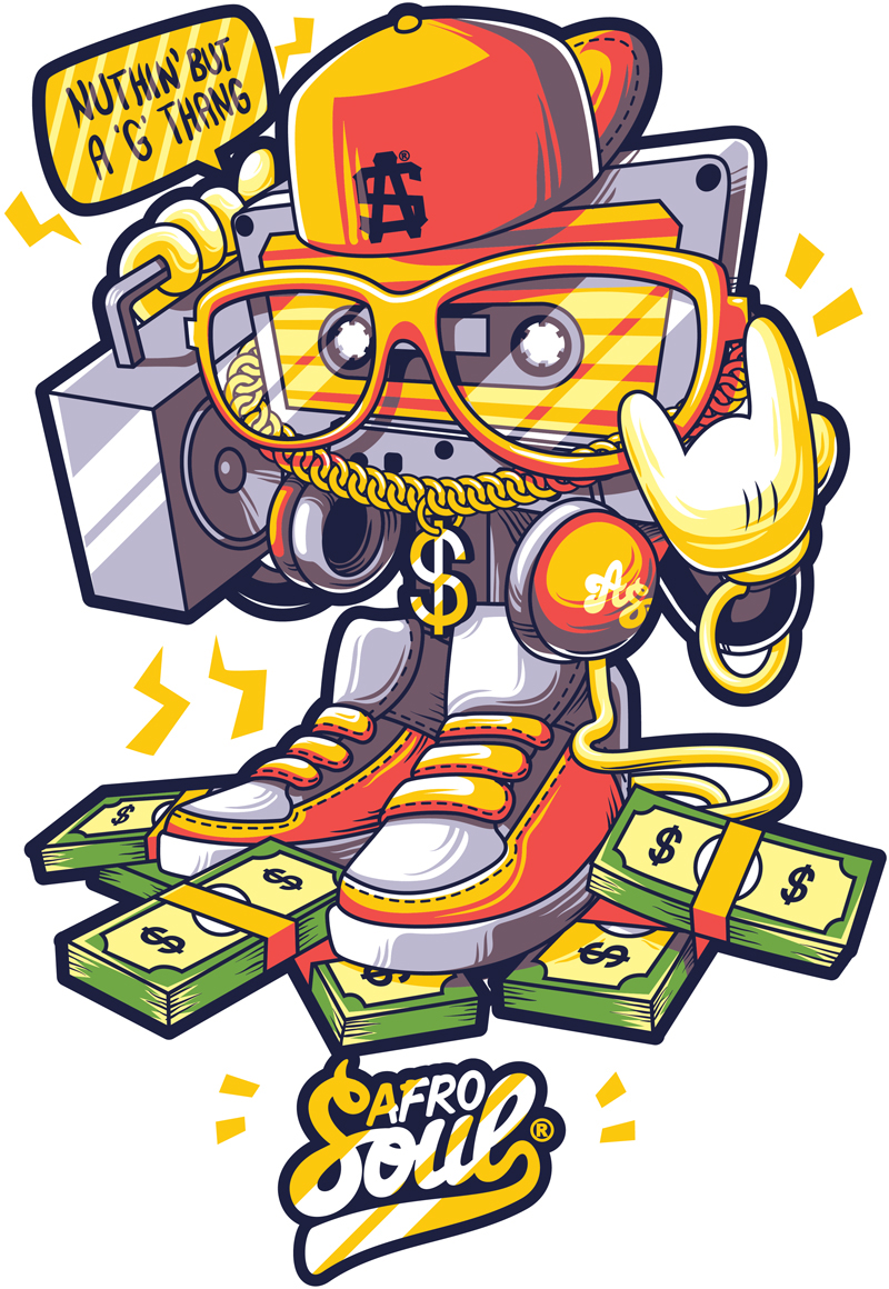 vector commission tshirtgraphic Urban cassette hip-hop safrosoul money dollars