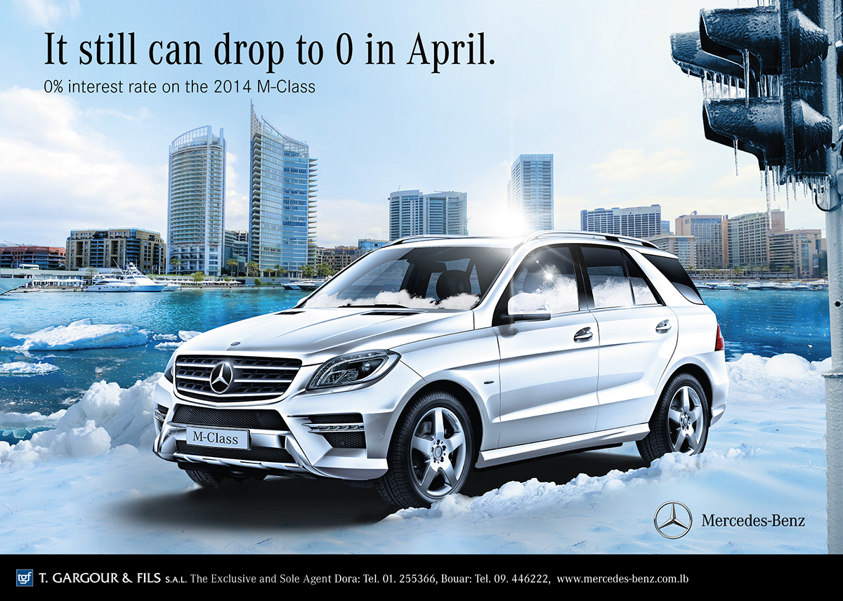 spring Promotion Benz mercedes m-calss weather ice snow cold weather Instability